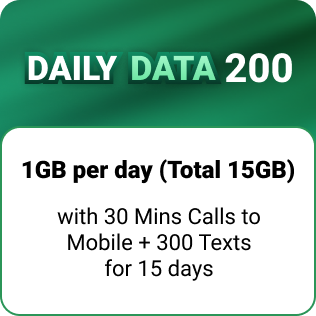 1 GB per day for 15 days